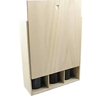 box en bois pour 3 bouteilles 75cl