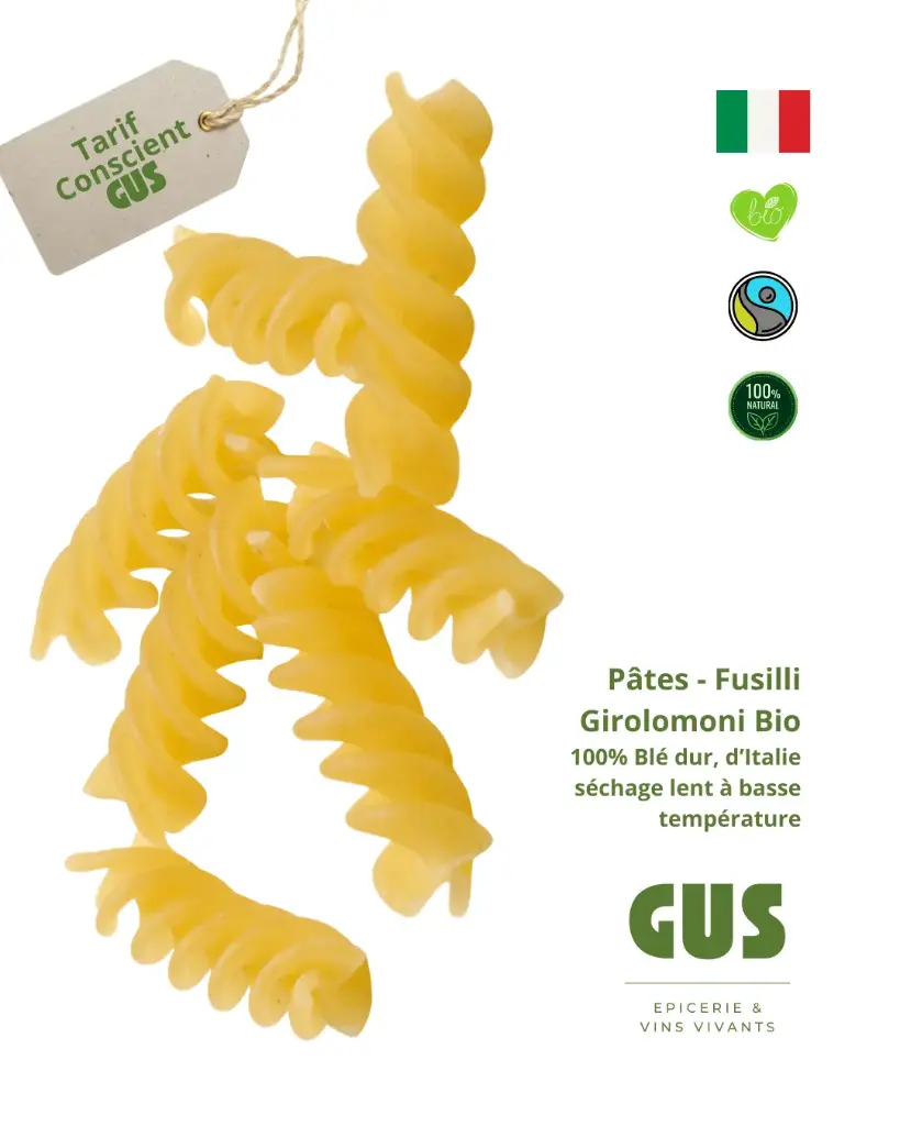 Fusilli - Blé dur - 5kg, 3 prix : le tarif conscient