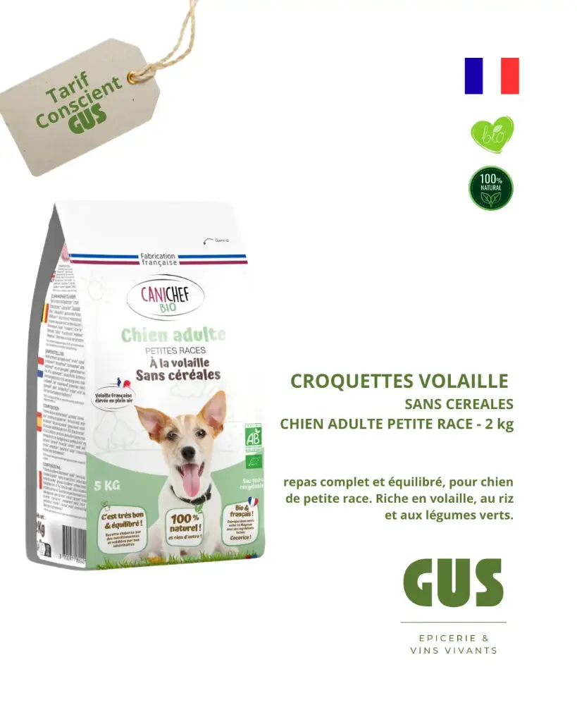Canichef - croquettes pour chien - poulet sans céréales 2kg, 3 prix : le tarif conscient