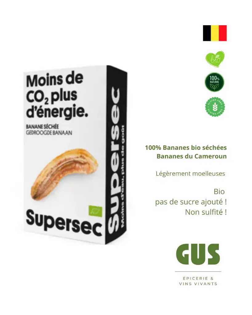 Fruits séchés - 100% bananes, 80gr (Supersec)