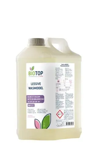 Lessive liquide concentrée multi-usages 5l (Biotop), 3 prix : le tarif conscient