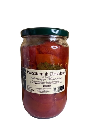 Morceaux de tomates & basilic de Toscane 600gr