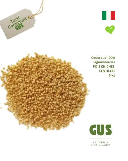 Couscous 100% légumineuse 5kg, 3 prix : le tarif conscient