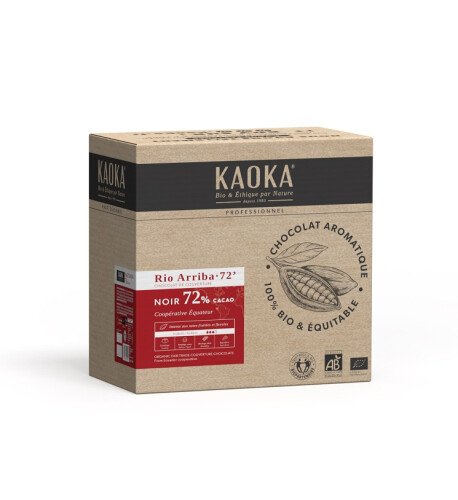 Palets de chocolat noir bio sans lécithine Equateur (72% cacao) 5 kg