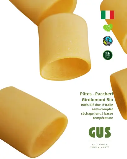 Paccheri - Blé dur semi-complet - 500gr 