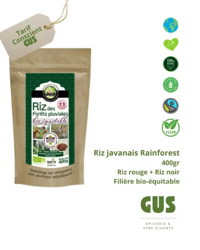 Riz javanais bio-équitable - 400gr, 3 prix : le tarif conscient