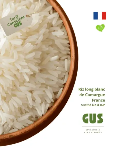 Riz long blanc de Camargue - 5kg, 3 prix : le tarif conscient