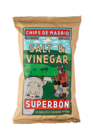 Chips naturelles belges Superbon - Salt & Vinegar 145gr