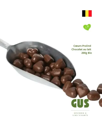 Cœurs Praliné Chocolat au lait 200g Bio - Nao