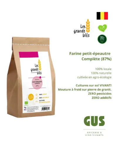 Farine Petit-épeautre bio belge - 1kg (Les Grands Blés)