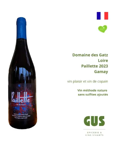 Vin rouge de Loire : Domaine des Gatz - Paillette 2023