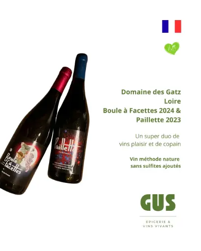 Vin de Loire - Domaine des Gatz - duo Paillette & Boule à facette 